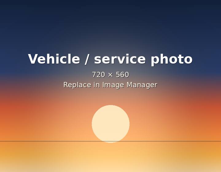 A clean, comfortable Sunrise 2 Sunset vehicle